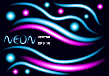 Neon vektör arka plan