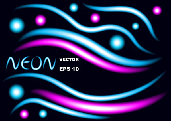 Neon vector background — Stock Vector