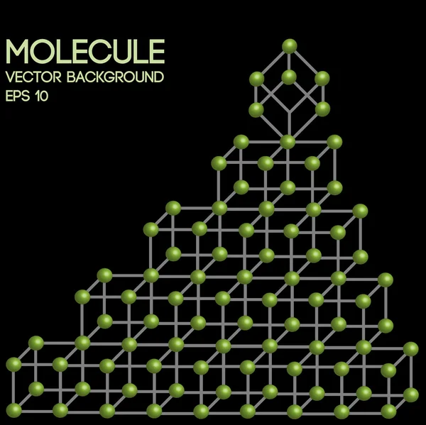 Цветовая векторная иллюстрация молекулярной модели — стоковый вектор