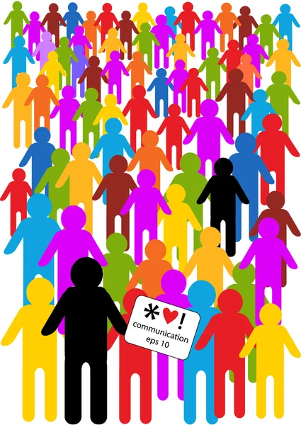 Πλήθος ανθρώπων, εικονογράφηση φορέας χρώμα — 图库矢量图片