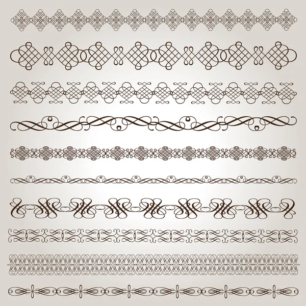 Set of calligraphic vector ornaments Royalty Free Stock Vectors
