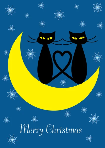 Pair of cats in love — Stock Vector