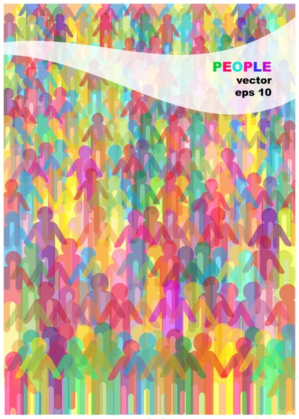 Foule de personnes — Image vectorielle