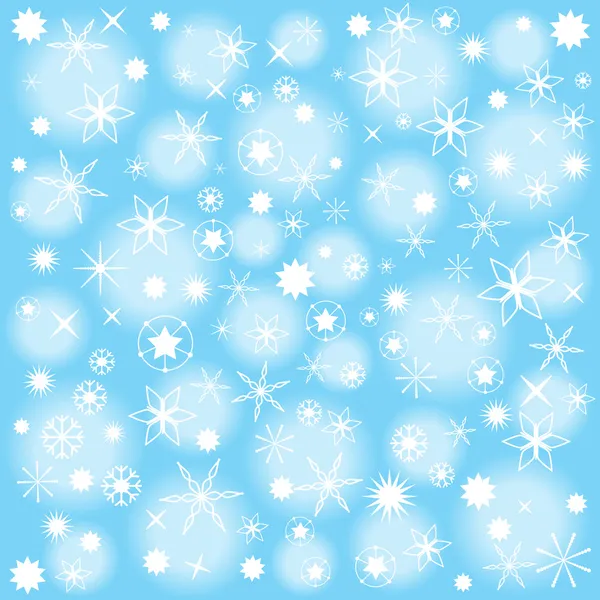 Design astratto della carta da imballaggio natalizia vettoriale con fiocchi di neve — Vettoriale Stock