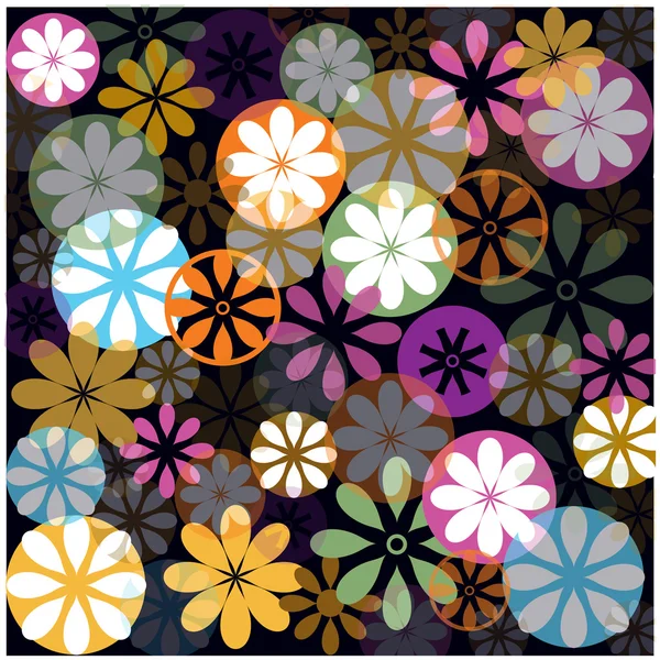 Papier peint fleurs vectorielles abstraites — Image vectorielle