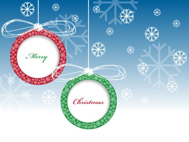 topları ile vektör neşeli Noel kartı tasarımı