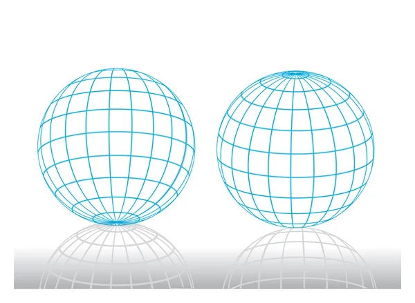 Two dimensional grid balls isolated on white background — Stock Vector
