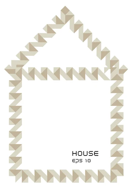 Enkla vektor illustration av inslagna papper hus symbol — Stock vektor