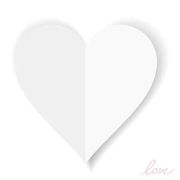 Papier vectoriel valentine coeur — Image vectorielle