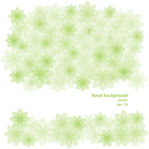 用绿色鲜花背景 — 图库矢量图片