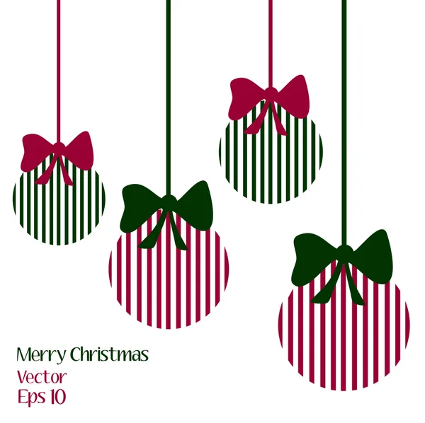 颜色矢量背景与装饰圣诞球 — 图库矢量图片