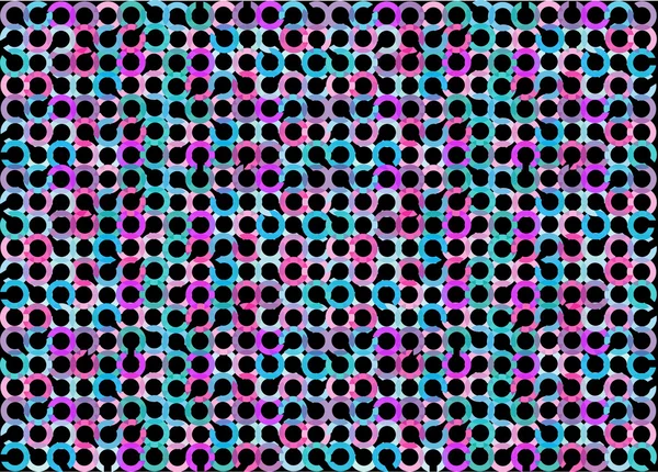 Abstract vector achtergrond met symmetrische kleurrijke cirkels — Stockvector