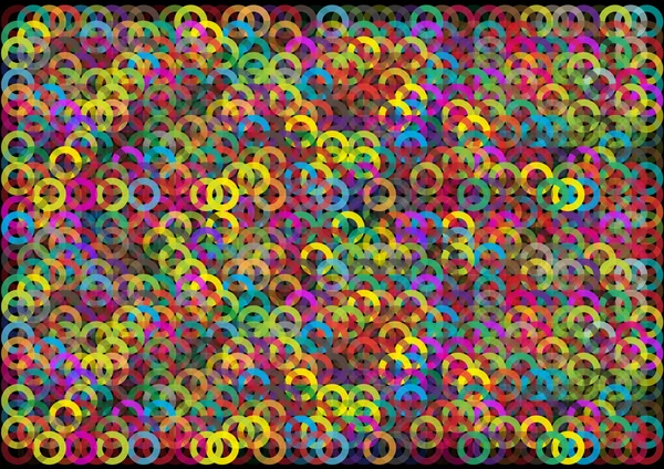 Fondo vectorial abstracto con círculos coloridos simétricos — Vector de stock