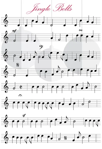 Notas musicales — Vector de stock