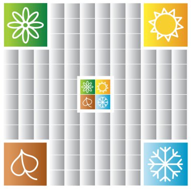 dört mevsim sembolleri vektör kavramı