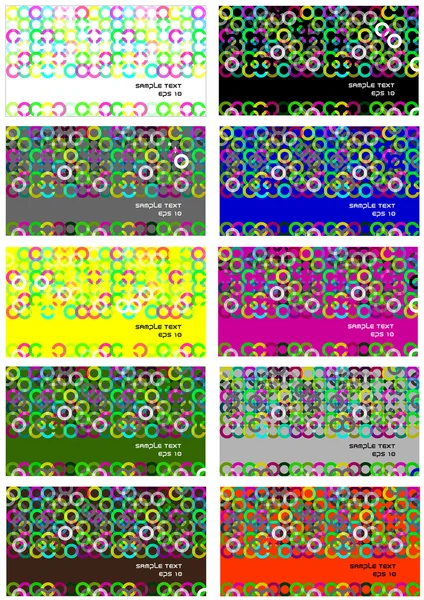 Jeu de cartes avec cercles — Image vectorielle