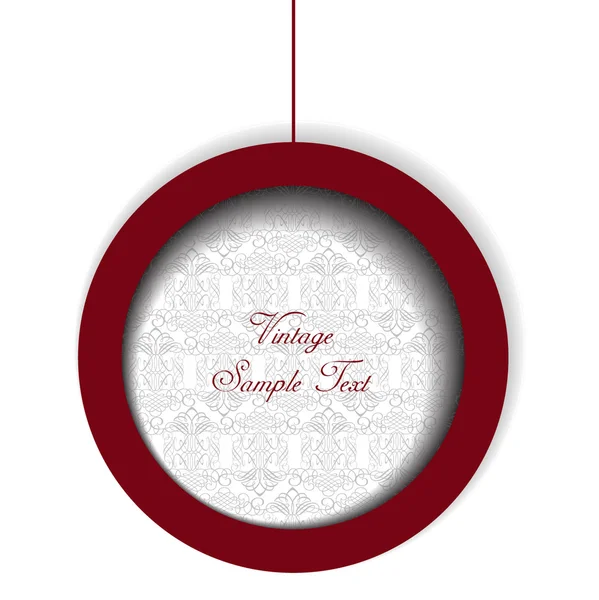 Vintage christmas ball isolated on luxury wallpaper background — Stock Vector