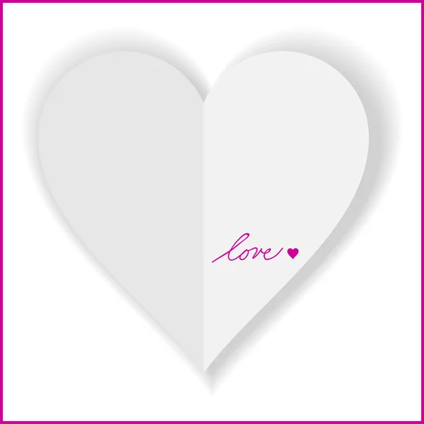 Papier vectoriel valentine coeur — Image vectorielle