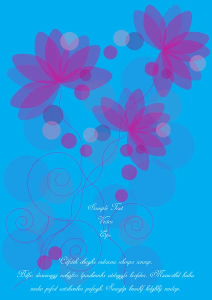 Romantik çiçekler ile renkli vektör arka plan — Stok Vektör