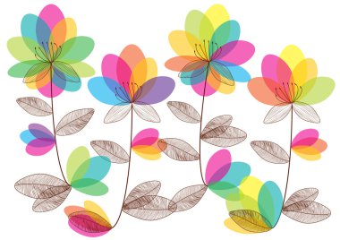 renkli vektör çiçek arka plan