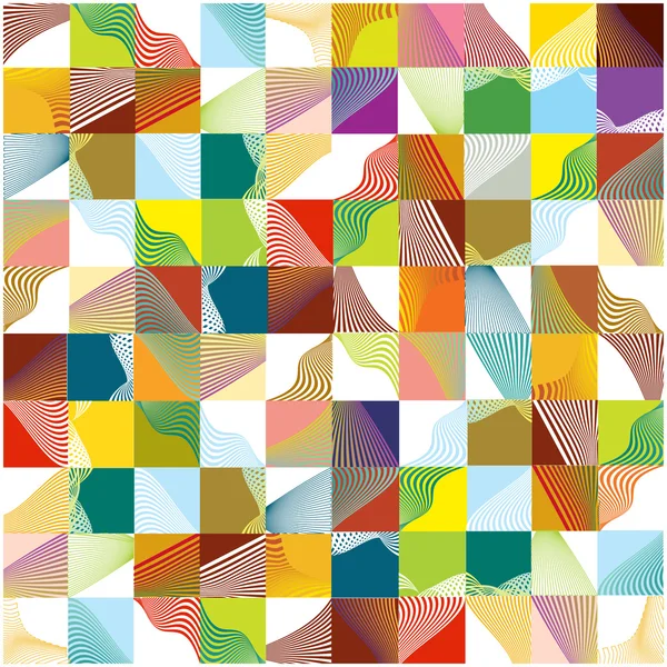 Mosaico vector fondo con vawes — Vector de stock