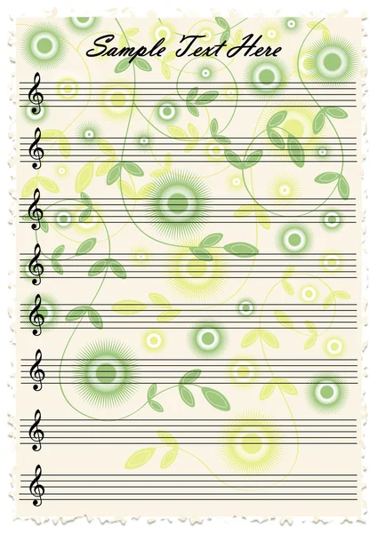 Notes de musique vintage romantique — Image vectorielle