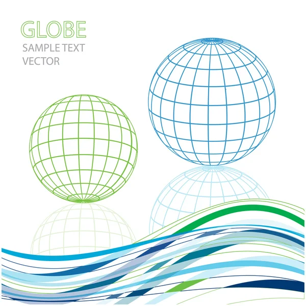 Color vector tierra globo icono — Vector de stock