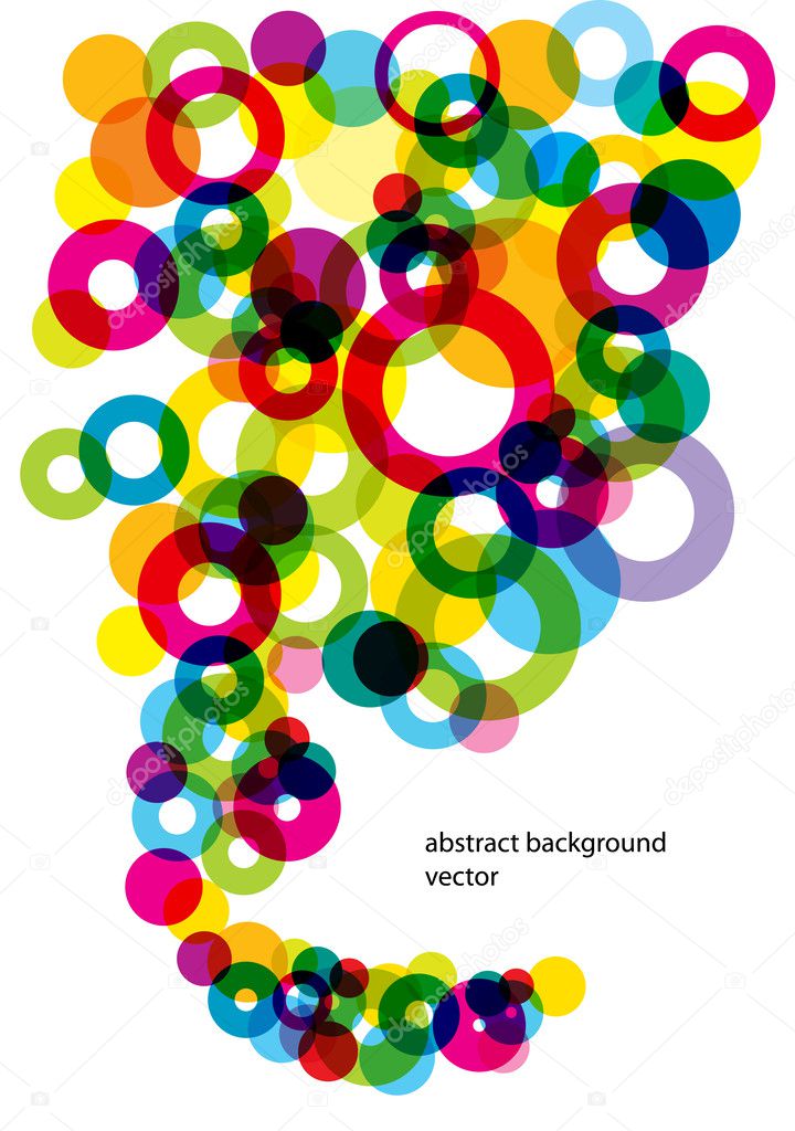 Abstract vector background with colorful bubbles