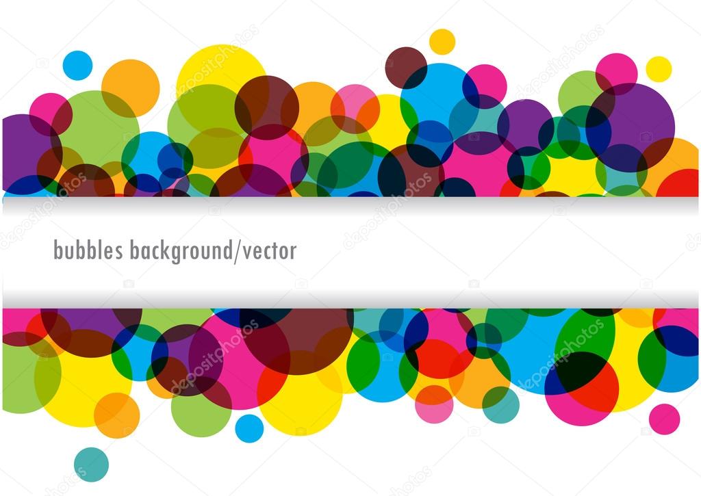 Abstract vector background with colorful bubbles