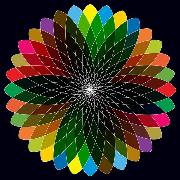Flores con colores de espectro — Vector de stock