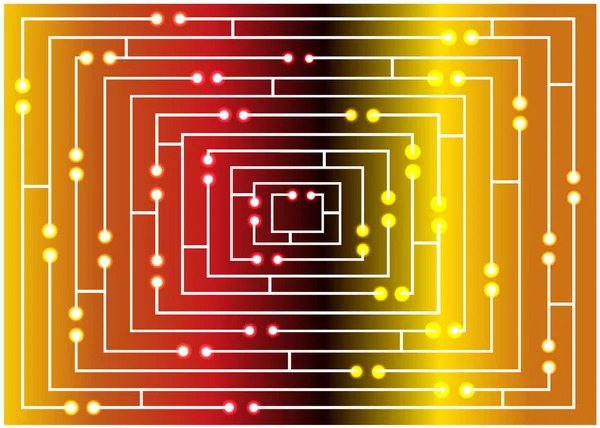 Concept de labyrinthe vectoriel lumineux — Image vectorielle