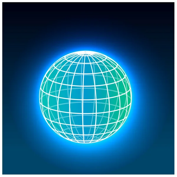 Bright world globe icon — Stock Vector