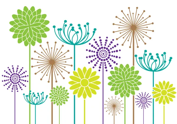 Color vector flowers background — Stock Vector