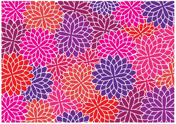 Papier peint fleurs rétro — Image vectorielle