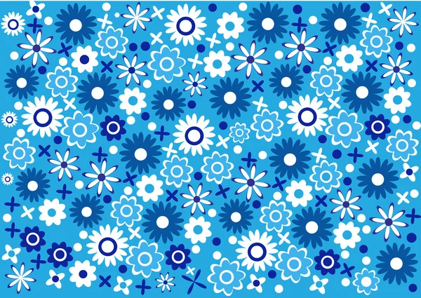 Color vector flores fondo — Vector de stock