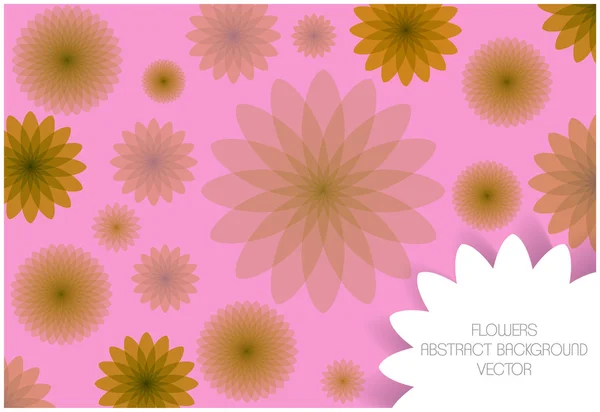 Fondo abstracto vector flores — Archivo Imágenes Vectoriales