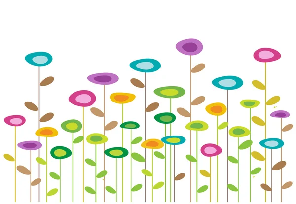 Color vector flowers background — Stock Vector