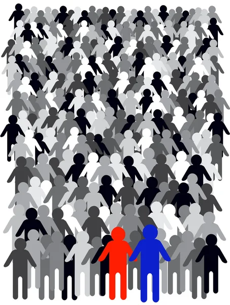 Foule de personnes — Image vectorielle