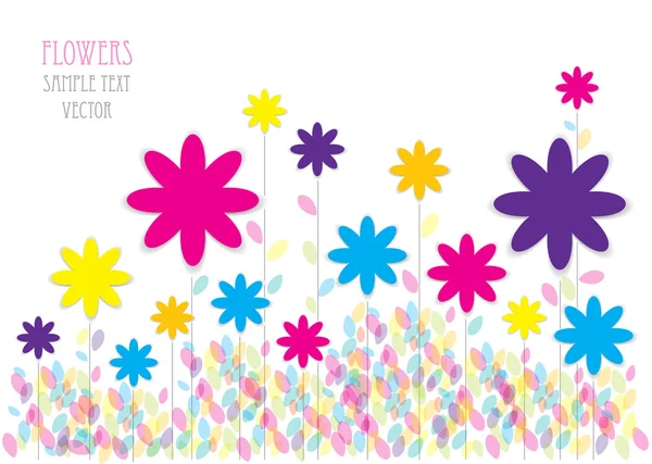 Barevné vektorové ilustrace květin — Stockový vektor