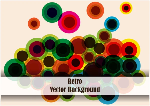 Retro achtergrond met bubbels — Stockvector