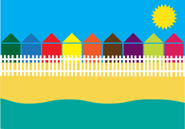 Color vector summer holidays background