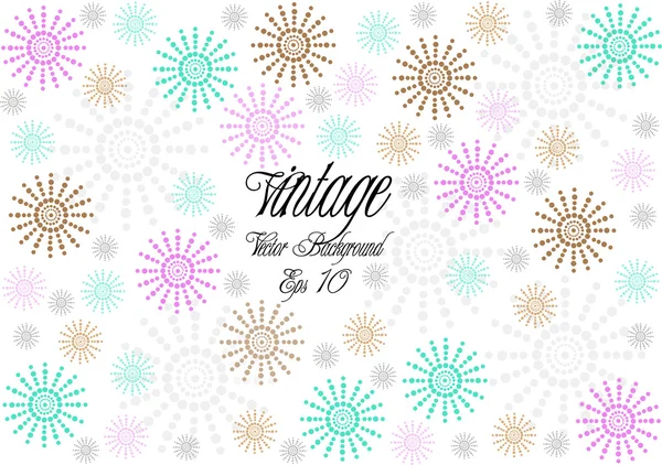 Vintage vector flowers background — Stock Vector