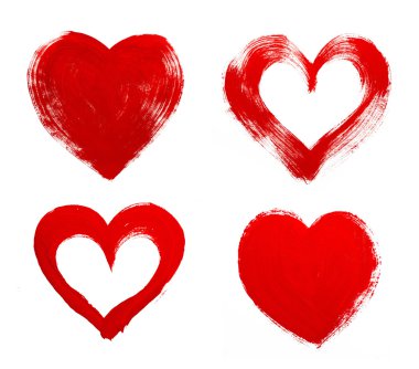 Kırmızı kalp sevgi. Sanat oil(acryl) boyalar.