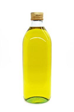 zeytinyağı şişesi üzerinde beyaz izole