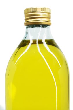 zeytinyağı şişesi üzerinde beyaz izole