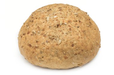 Beyaz arkaplanda izole edilmiş taze ekmek