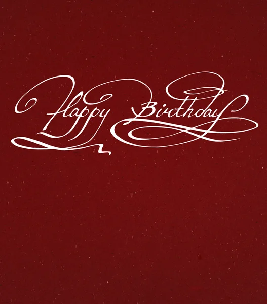 Calligraphy. Happy birthday hand lettering — Stock Photo, Image