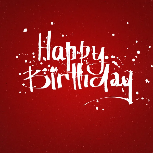 Happy birthday hand lettering — Stock Photo, Image