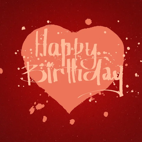 Happy birthday hand lettering — Stock Photo, Image