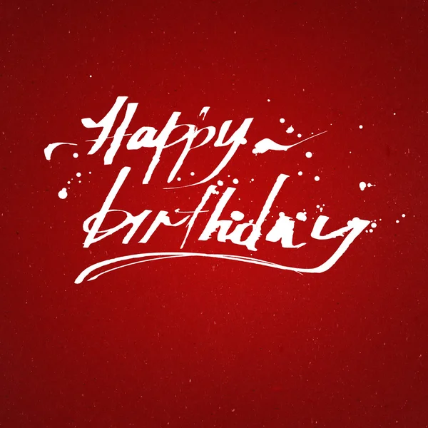 Happy birthday hand lettering — Stock Photo, Image